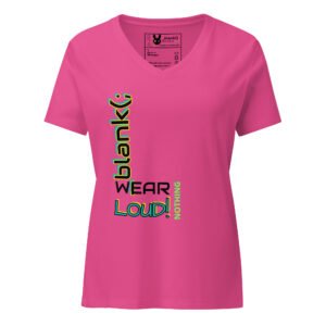 WEAR NOTHING LOUD Tee | Glitch V-Neck by -BLANK-