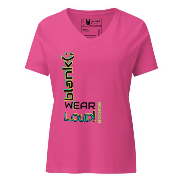 WEAR NOTHING LOUD Tee | Glitch V-Neck by -BLANK-