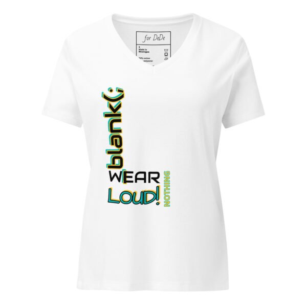 WEAR NOTHING LOUD Tee | Glitch V-Neck by -BLANK-